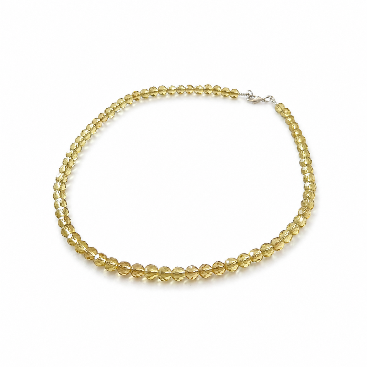 Collar de Cristal Victoria Amarillo Facetado