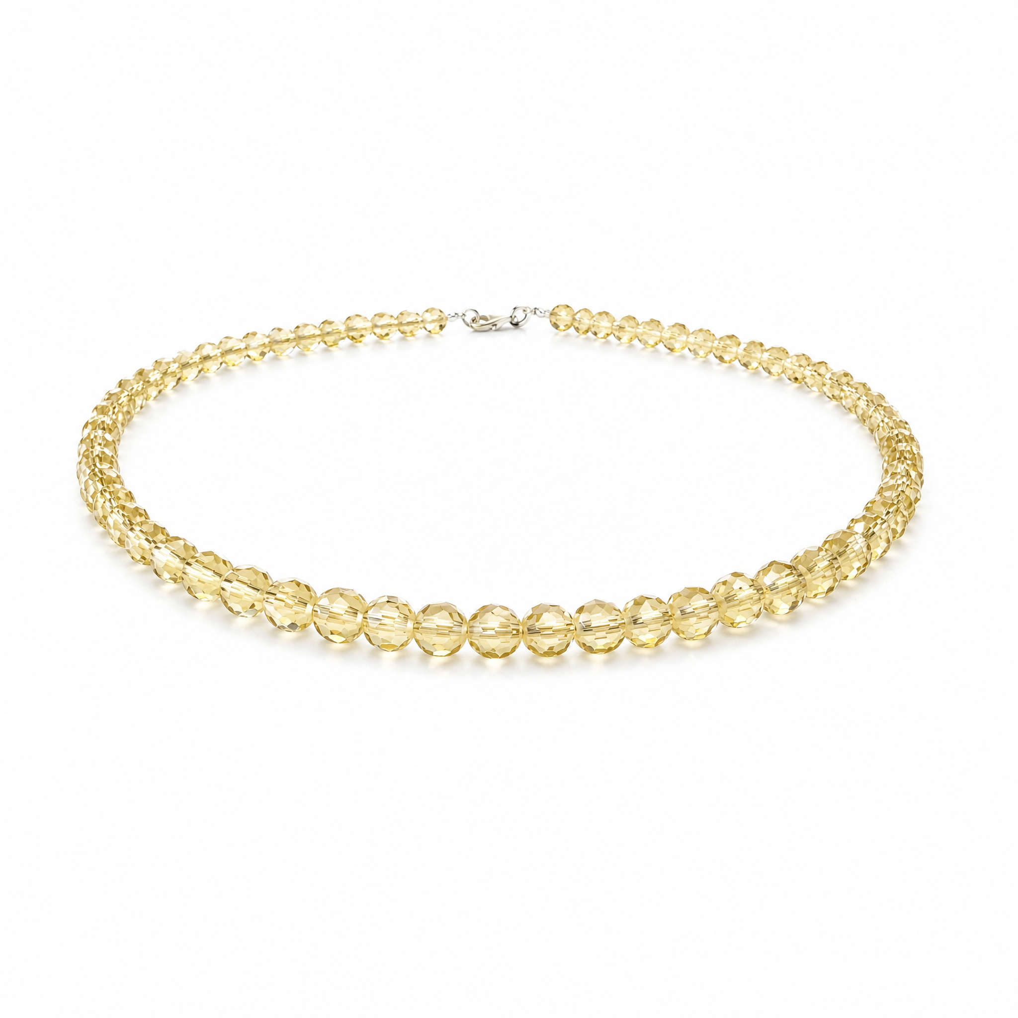 Collar de Cristal Victoria Amarillo Facetado