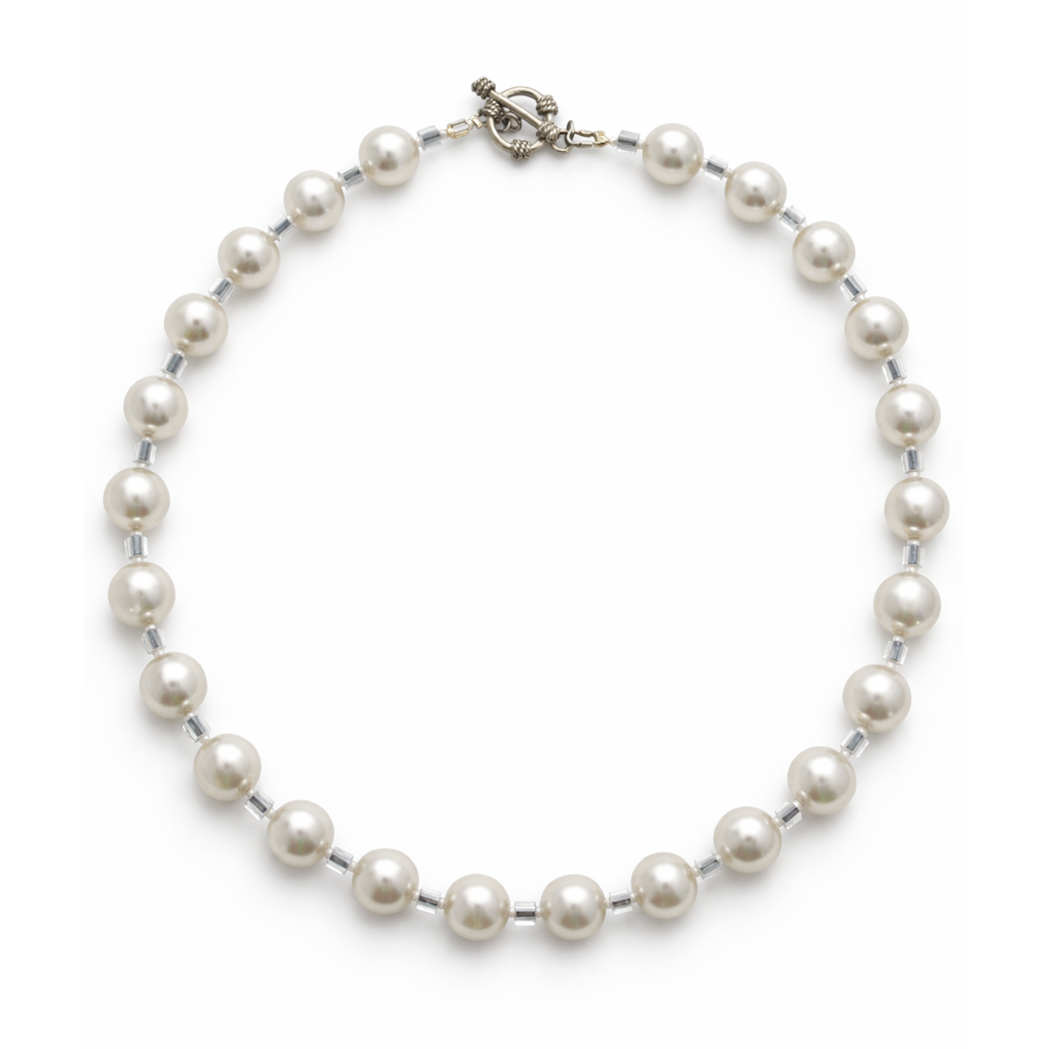Collar de perla Mallorca y cristal Miyuki