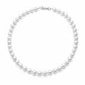 Collar de perla Mallorca, cristal  Miyuki y acero inoxidable