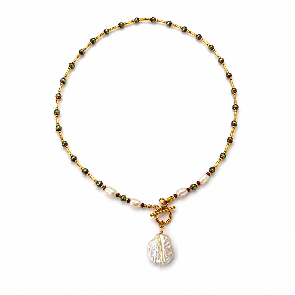 Collar de Perla Cultivada y Cristales Victoria