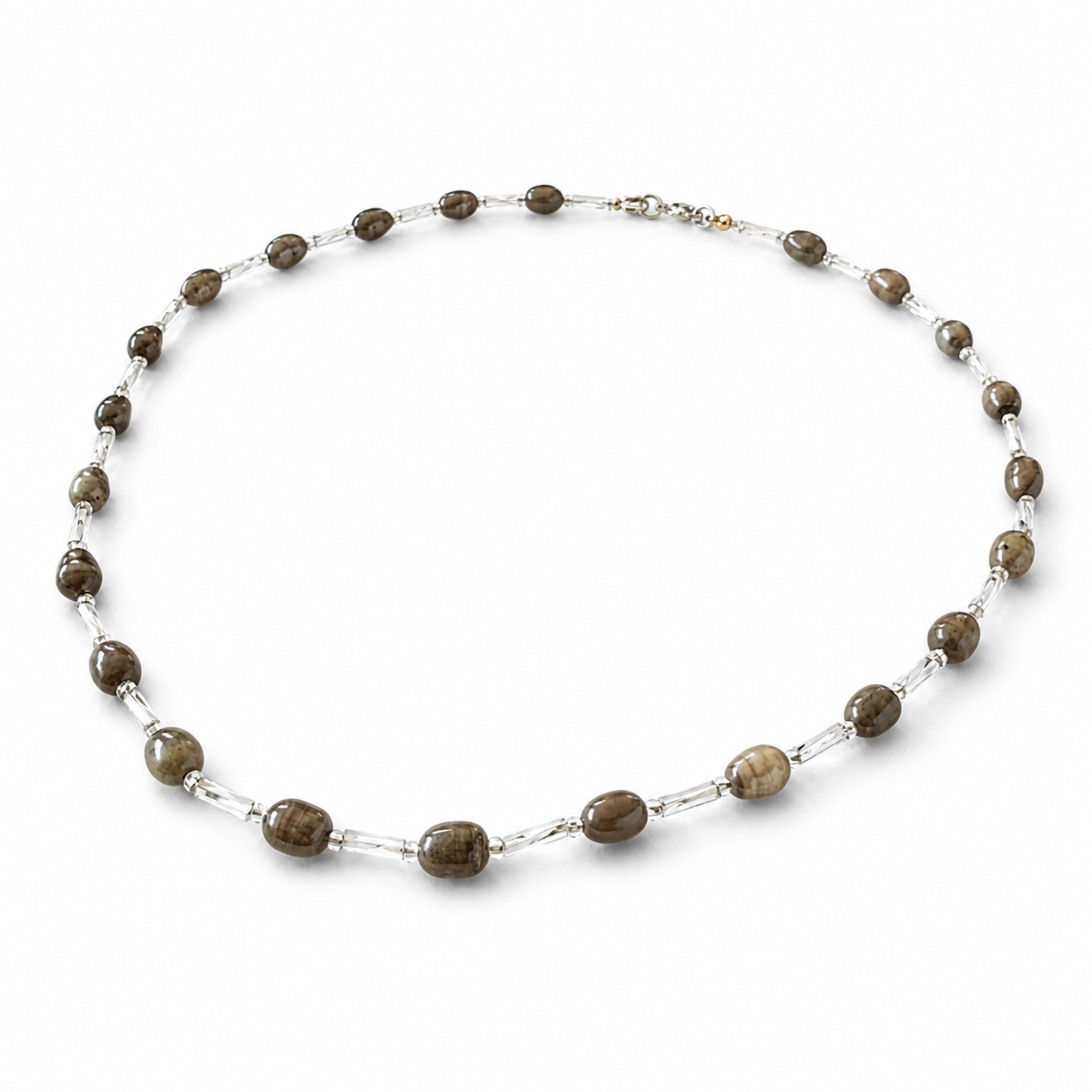 Collar de Perla Cultivada con separadores de Cristal MiyukI