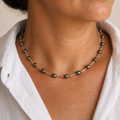 Collar de Perla Cultivada con separadores de Cristal MiyukI
