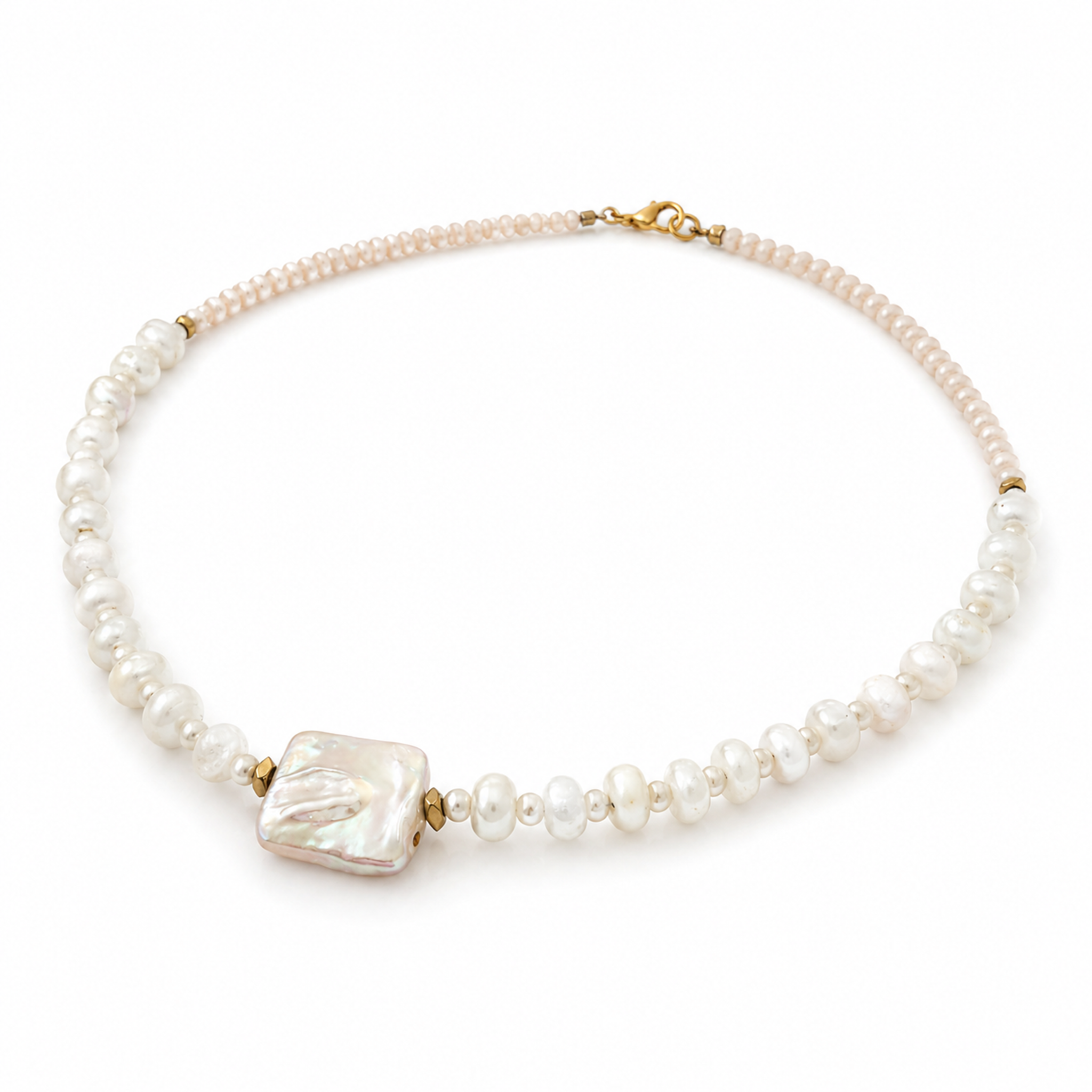 Collar de Ágata, Perla Mallorca y Concha Madre Perla