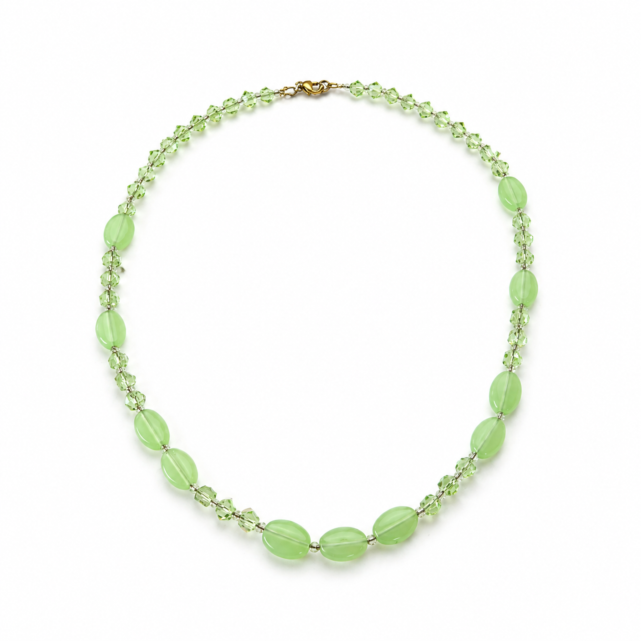 Collar de cristal Victoria verde claro