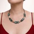 Collar de perla barroca, perla cultivada, cristal Victoria y circonia facetada